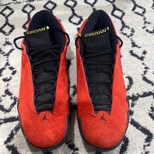 Red Jordan 14s size 10